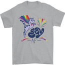 Cat Gay AF LGBT Gay Pride Mens T-Shirt 100% Cotton Sports Grey