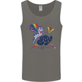 Cat Gay AF LGBT Gay Pride Mens Vest Tank Top Charcoal