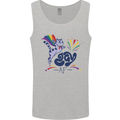 Cat Gay AF LGBT Gay Pride Mens Vest Tank Top Sports Grey