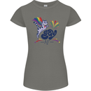 Cat Gay AF LGBT Gay Pride Womens Petite Cut T-Shirt Charcoal