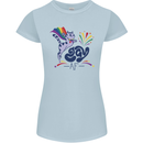 Cat Gay AF LGBT Gay Pride Womens Petite Cut T-Shirt Light Blue