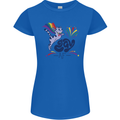Cat Gay AF LGBT Gay Pride Womens Petite Cut T-Shirt Royal Blue