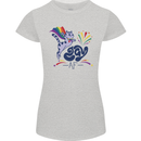 Cat Gay AF LGBT Gay Pride Womens Petite Cut T-Shirt Sports Grey