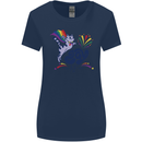 Cat Gay AF LGBT Gay Pride Womens Wider Cut T-Shirt Navy Blue