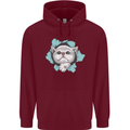 Cat Hole Childrens Kids Hoodie Maroon