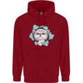Cat Hole Childrens Kids Hoodie Red