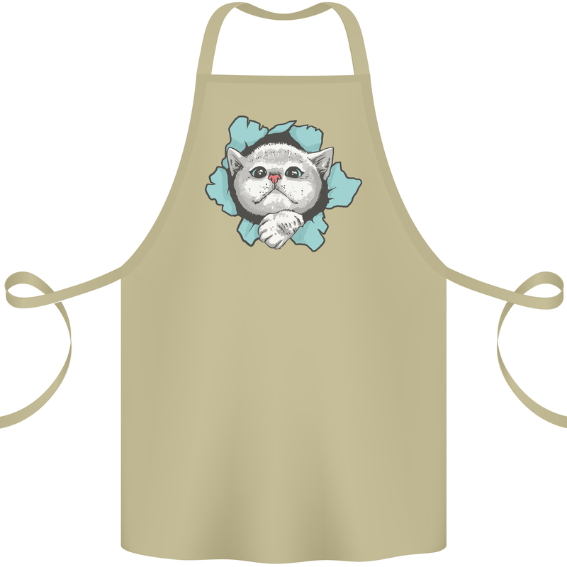 Cat Hole Cotton Apron 100% Organic Khaki