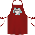 Cat Hole Cotton Apron 100% Organic Maroon
