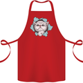 Cat Hole Cotton Apron 100% Organic Red