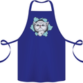 Cat Hole Cotton Apron 100% Organic Royal Blue