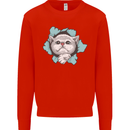 Cat Hole Kids Sweatshirt Jumper Bright Red