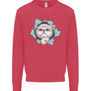 Cat Hole Kids Sweatshirt Jumper Heliconia