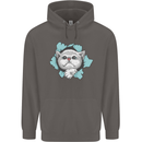 Cat Hole Mens 80% Cotton Hoodie Charcoal