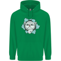 Cat Hole Mens 80% Cotton Hoodie Irish Green