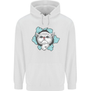 Cat Hole Mens 80% Cotton Hoodie White