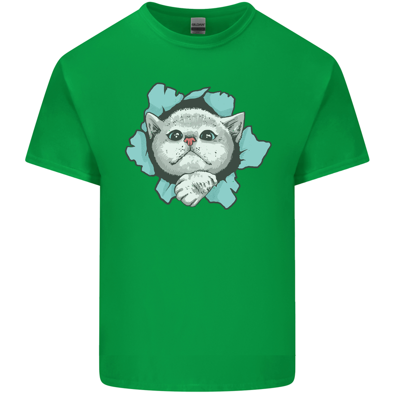 Cat Hole Mens Cotton T-Shirt Tee Top Irish Green