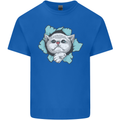 Cat Hole Mens Cotton T-Shirt Tee Top Royal Blue
