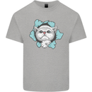 Cat Hole Mens Cotton T-Shirt Tee Top Sports Grey
