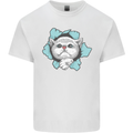 Cat Hole Mens Cotton T-Shirt Tee Top White
