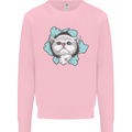 Cat Hole Mens Sweatshirt Jumper Light Pink