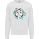 Cat Hole Mens Sweatshirt Jumper White
