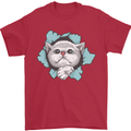 Cat Hole Mens T-Shirt 100% Cotton Red