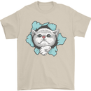 Cat Hole Mens T-Shirt 100% Cotton Sand