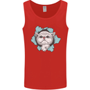 Cat Hole Mens Vest Tank Top Red