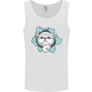 Cat Hole Mens Vest Tank Top White