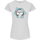 Cat Hole Womens Petite Cut T-Shirt White