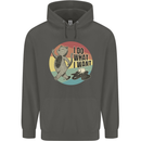 Cat I Do What I Want Funny Coffee Childrens Kids Hoodie Storm Grey