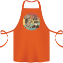 Cat I Do What I Want Funny Coffee Cotton Apron 100% Organic Orange