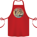 Cat I Do What I Want Funny Coffee Cotton Apron 100% Organic Red