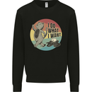 Cat I Do What I Want Funny Coffee Kids Sweatshirt Jumper Black