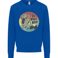 Cat I Do What I Want Funny Coffee Kids Sweatshirt Jumper Royal Blue