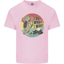 Cat I Do What I Want Funny Coffee Kids T-Shirt Childrens Light Pink