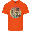 Cat I Do What I Want Funny Coffee Kids T-Shirt Childrens Orange
