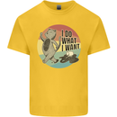 Cat I Do What I Want Funny Coffee Kids T-Shirt Childrens Yellow