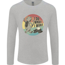 Cat I Do What I Want Funny Coffee Mens Long Sleeve T-Shirt Sports Grey