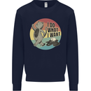 Cat I Do What I Want Funny Coffee Mens Sweatshirt Jumper Navy Blue