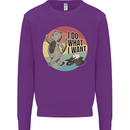 Cat I Do What I Want Funny Coffee Mens Sweatshirt Jumper Purple