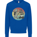 Cat I Do What I Want Funny Coffee Mens Sweatshirt Jumper Royal Blue
