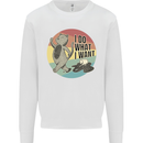 Cat I Do What I Want Funny Coffee Mens Sweatshirt Jumper White