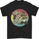 Cat I Do What I Want Funny Coffee Mens T-Shirt 100% Cotton Black