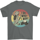 Cat I Do What I Want Funny Coffee Mens T-Shirt 100% Cotton Charcoal