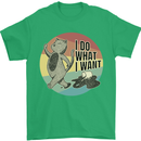 Cat I Do What I Want Funny Coffee Mens T-Shirt 100% Cotton Irish Green