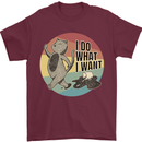 Cat I Do What I Want Funny Coffee Mens T-Shirt 100% Cotton Maroon