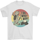 Cat I Do What I Want Funny Coffee Mens T-Shirt 100% Cotton White