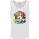 Cat I Do What I Want Funny Coffee Mens Vest Tank Top White