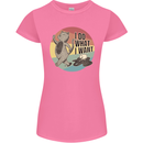Cat I Do What I Want Funny Coffee Womens Petite Cut T-Shirt Azalea
